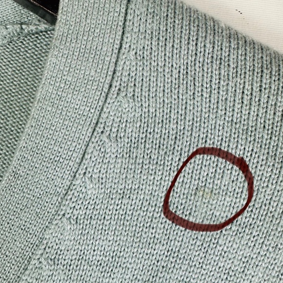 Ralph Lauren 2 pc Sweater Cardigan Tank Twinset Large 12 14 Silk Cashmere Teal - Picture 6 of 7